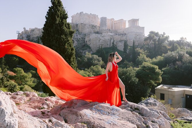 Athens Flying Dress Photo Shoot with a Professional Photographer - Starting near the Acropoli metro station