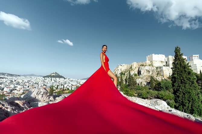 Athens: Flying Dress Photoshoot "Marilyn Package" - Weather, timing, and cancellation details