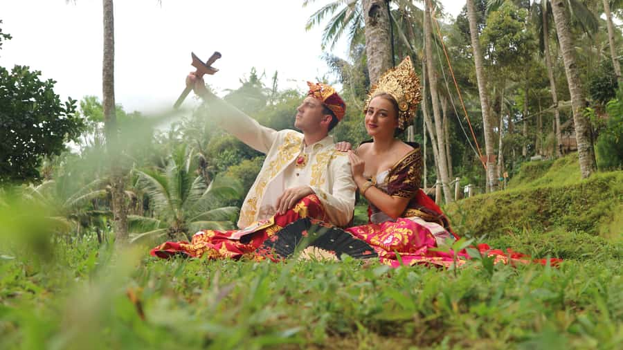 Bali:Traditional Wedding Photoshoot with the Rice Field View - Getting dressed in traditional Balinese style