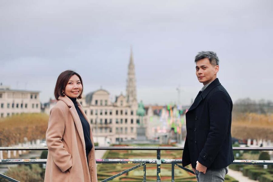 Brussels City Photoshoot With a Professional Photographer - Mont des Arts supplies the wider city view