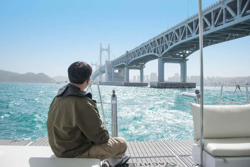 Busan: Max Out City Highlights Photo Spots Full Day Tour - A yacht view from Mipo Station