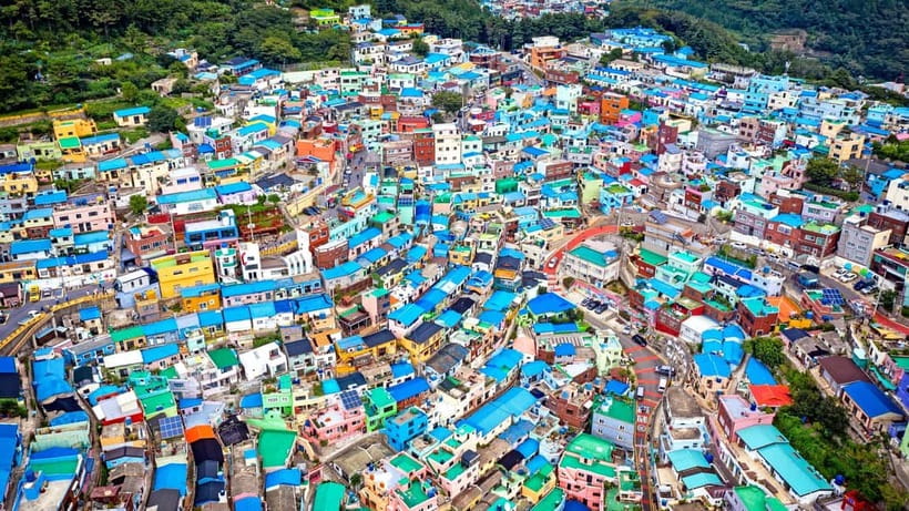 Busan: Max Out City Highlights Photo Spots Full Day Tour - Oryukdo Skywalk and the open sea below