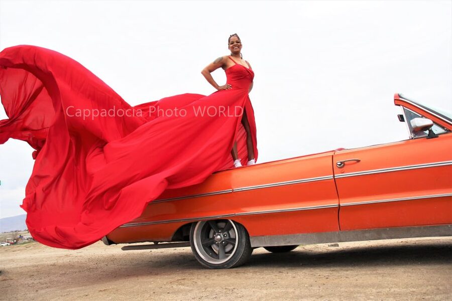 Cappadocia Photo Shoot with Classic Car and Flying Dress - The classic car is more than transportation