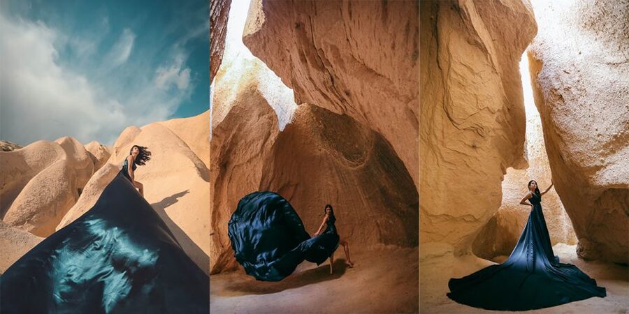 Cappadocia: PhotoShoot with Balloons. Flying Dress included. - Choosing a flying dress and preparing for the shoot