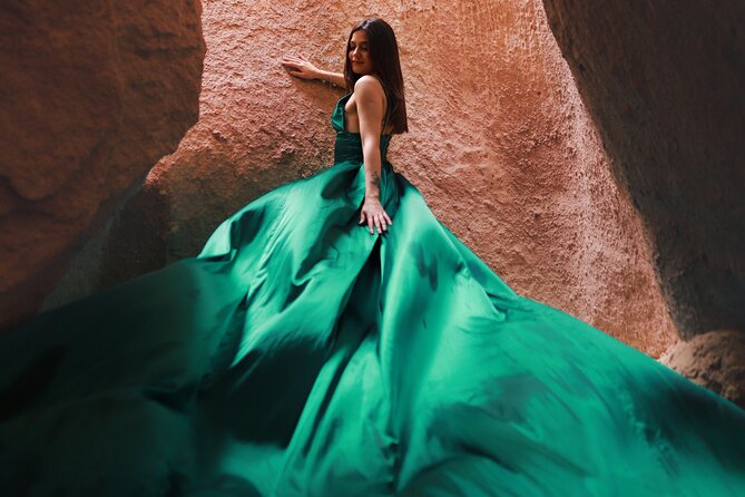 Cappadocia Private Photo Shoot with Flying Dress & Hotel Pickup - Moving between quieter Cappadocia viewpoints