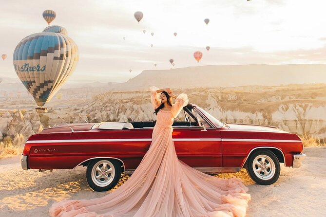 Cappadocia Private Photoshoot with Flying Dress & Classic Car - The flying dress gives the photos movement
