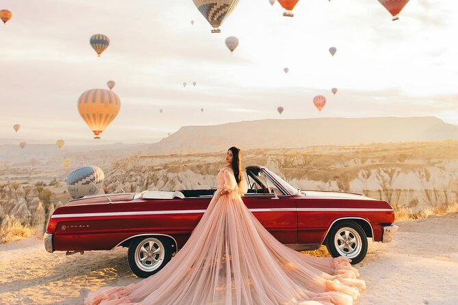Cappadocia Private Photoshoot with Flying Dress & Classic Car - Viewpoints provide the Cappadocia look