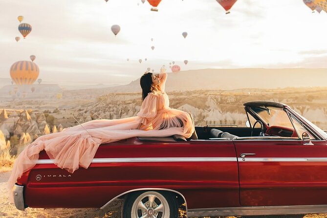 Cappadocia Private Photoshoot with Flying Dress & Classic Car - More than 250 images, but only 10 edited