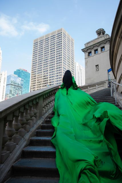 Chicago Luxury Flying Dress Photoshoot - A Fashion Shoot That Uses Chicago as the Set