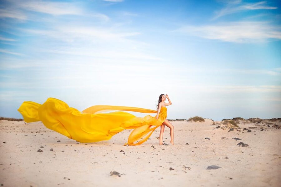 Corralejo: Private Flying Dress Photoshoot - Choosing From More Than 50 Handmade Dresses
