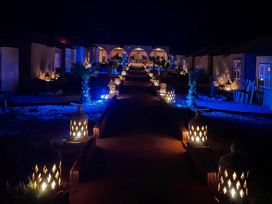 Dinner Show at Agafay desert & Traditional Outfit Photoshoot - A Moroccan meal with five courses listed