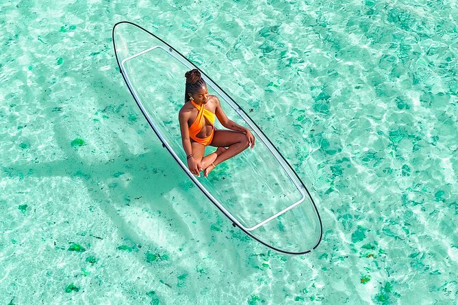 Drone Clear Kayak Barbados Photoshoot Experience - How the guides help you pose