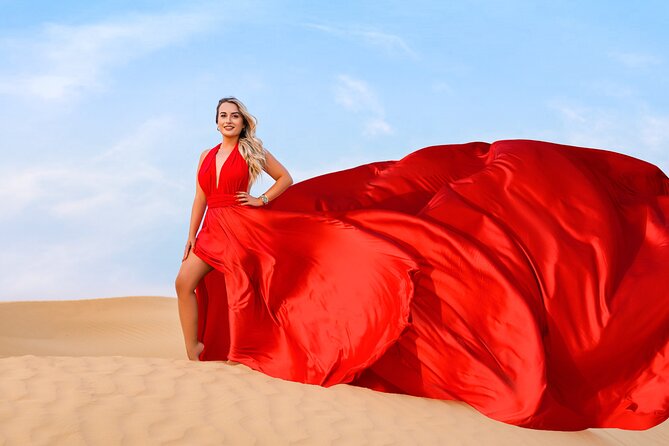 Dubai Flying Dress Private Photoshoot in the Desert - Key points at a glance