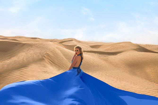 Dubai Flying Dress Private Photoshoot in the Desert - Receiving all originals and five retouched photos