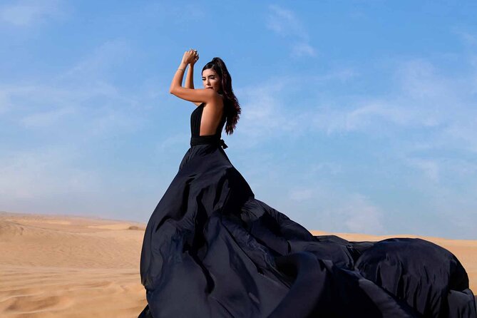 Dubai Flying Dress Private Photoshoot in the Desert - Timing, weather, and cancellation advice