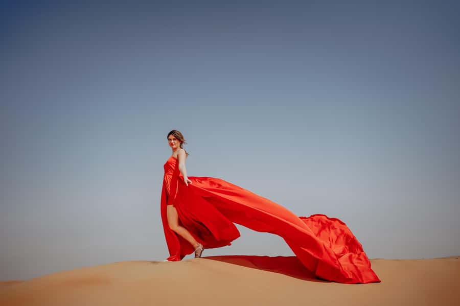 Dubai: Private Flying Dress Photography and Dune Drive Trip - Who will enjoy this most