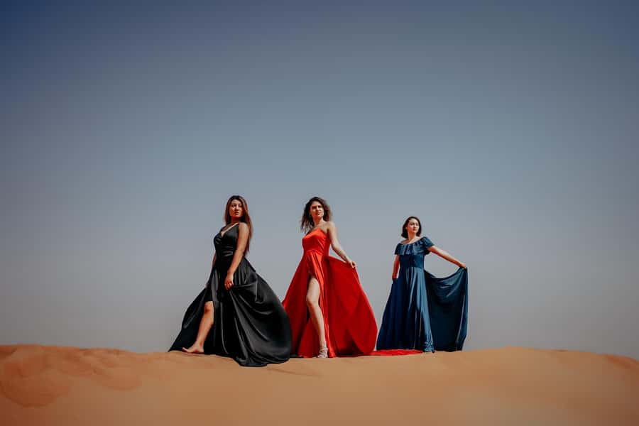 Dubai: Private Flying Dress Photography and Dune Drive Trip - Timing, cancellation, and pickup details