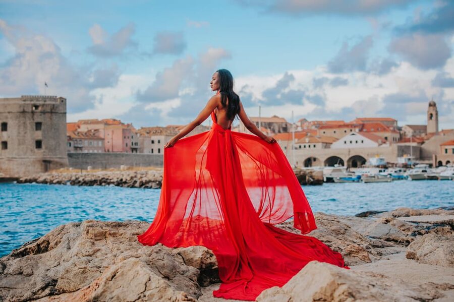 Dubrovnik: Private Flying-dress Photoshoot - What you receive after the shoot