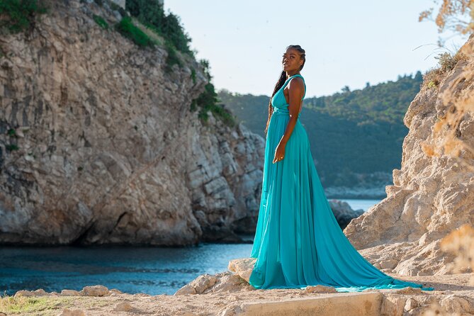 Dubrovnik: Private Flying Dress Photoshoot Experience - The cathedral supplies a calm, historic finish