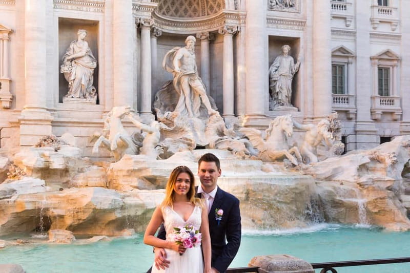 Early morning photoshoot at The Trevi Fountain - Working the Trevi Fountain for better pictures