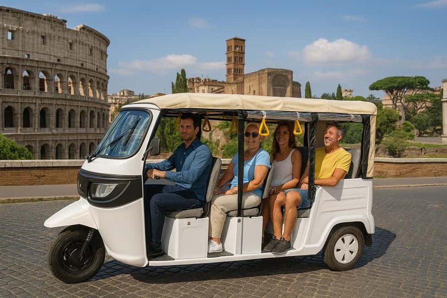 Electric Tuk-Tuk Photography Service of Rome - Starting at Piazza di San Pantaleo