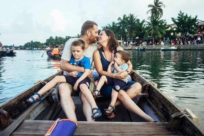 Family Photography Tour in Hoi An - Bougainvillea adds a softer family backdrop