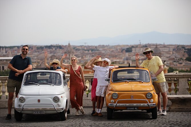 Fiat 500 Private Photoshoot with a Roman, pickup included - Starting at Monte Oppio beside the Colosseum