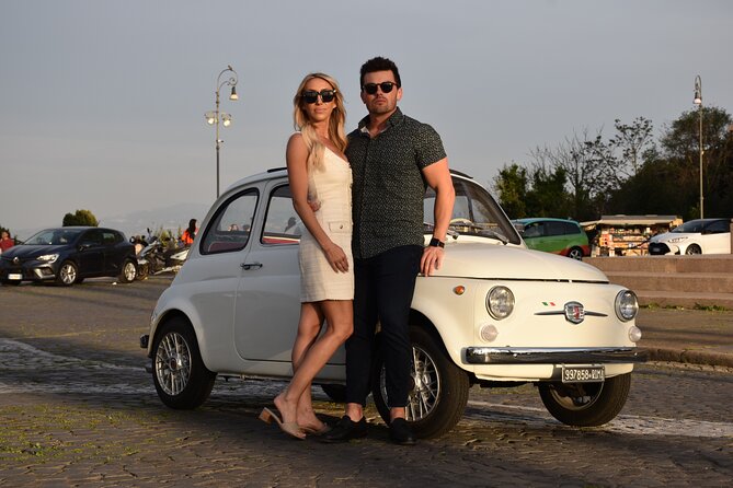 Fiat 500 Private Photoshoot with a Roman, pickup included - Gianicolo and the Acqua Paola fountain