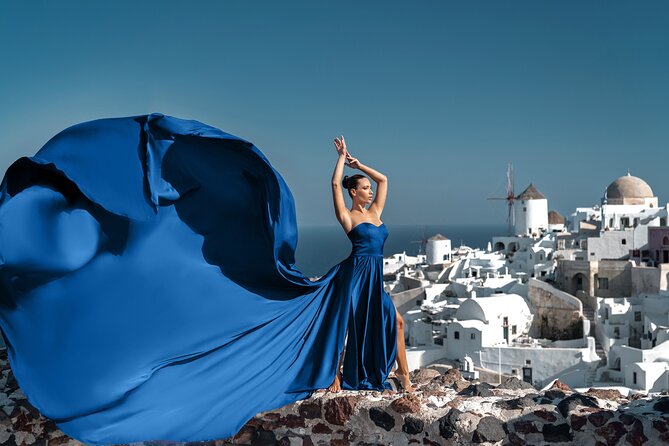 Flying Dress Photo © Photoshoot in Santorini: Express Package - Why a flying dress works so well in Santorini