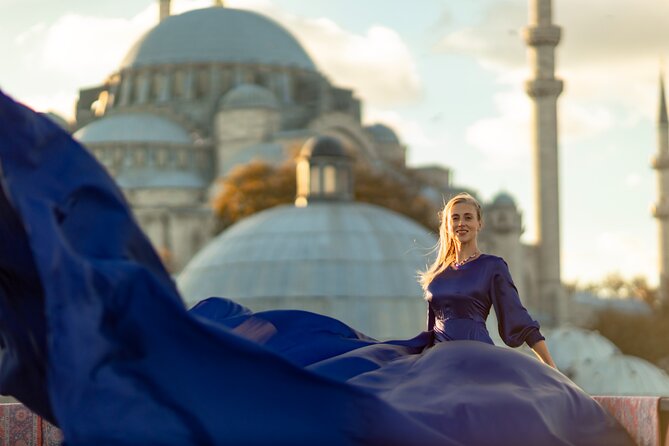 Flying Dress Photography on an Iconic Rooftop in Istanbul - Delivery, Retouching, and Communication