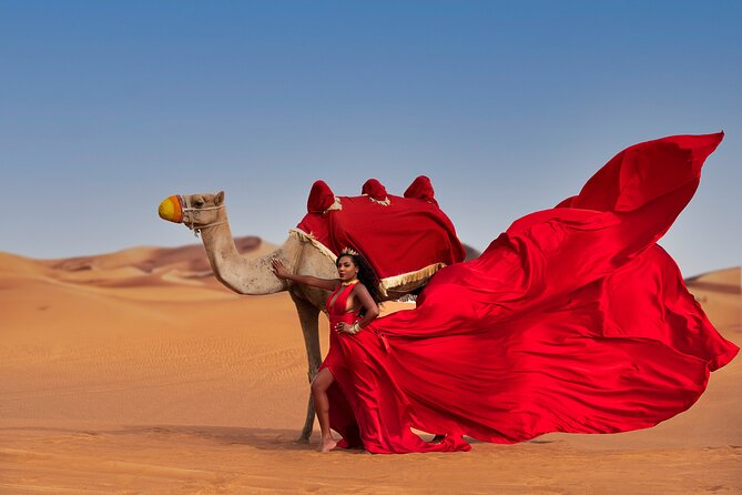 Flying dress photoshoot activity in Dubai - A one-hour photo session built around one big image