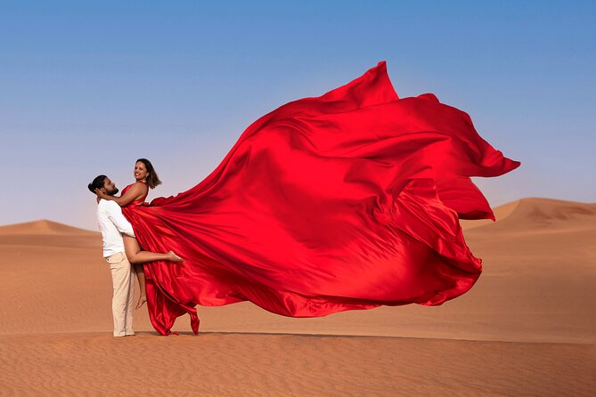 Flying dress photoshoot activity in Dubai - Optional hair and makeup at your accommodation
