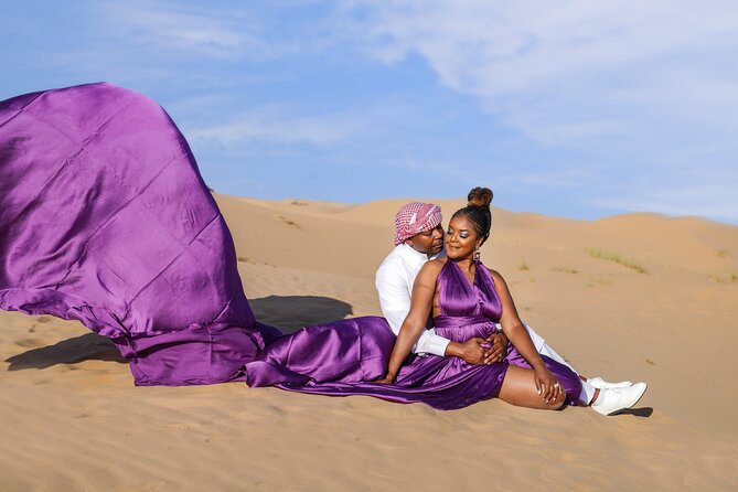 Flying Dress Photoshoot Dubai Solo, Couple and Group 3Hours - Working with the photographer and assistant