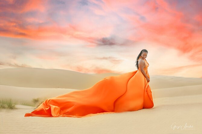 Flying Dress Photoshoot Dubai Solo, Couple and Group 3Hours - Dress choices, outfit changes, and the important package mismatch