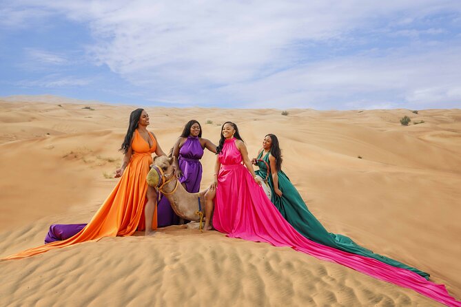 Flying Dress Photoshoot Dubai Solo, Couple and Group 3Hours - Timing, weather, and the patience factor