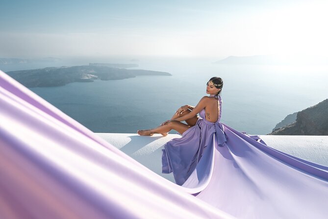 Flying Dress Photoshoot in Santorini by Flying Dress Photo © - Several backdrops, not one quick Instagram pose