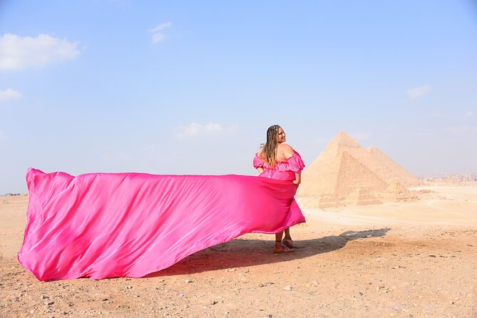 Flying Dress Photoshoot with Camel and Horse Riding in Giza - Starting at the Pyramids of Giza