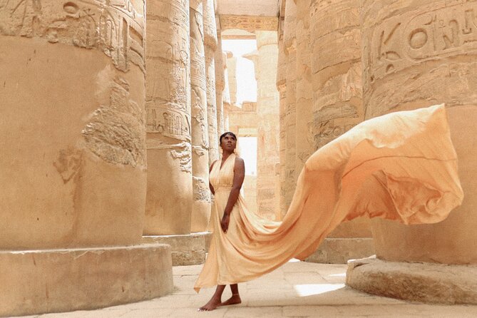 Flying Dress Photoshoot with Camel and Horse Riding in Giza - The Flying Dress Photo Session in Giza’s Desert