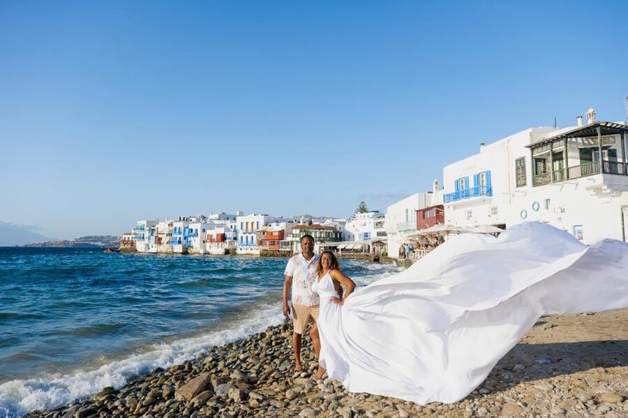 Flying Dress Photoshooting Mykonos - Planning around your Mykonos day