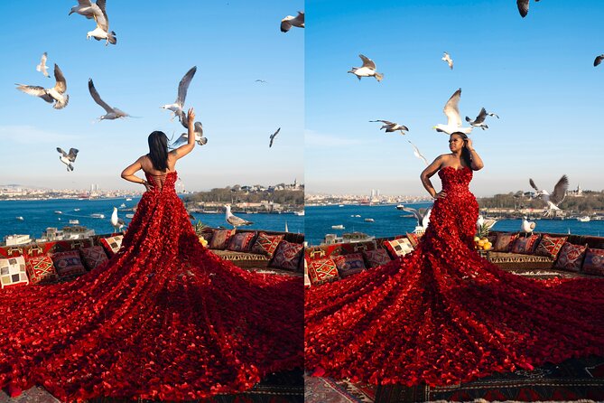Flying Dress Rooftop Photoshoot in Istanbul (2Concepts, 1dress) - Why the private format matters