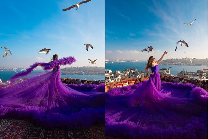 Flying Dress Rooftop Photoshoot in Istanbul (2Concepts, 1dress) - Timing, meeting point, and practical planning