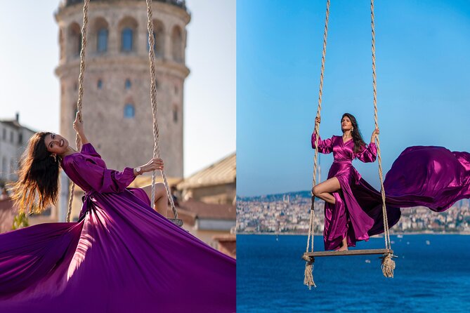 Flying Dress Rooftop Photoshoot in Istanbul (2Concepts, 1dress) - Who will enjoy this most