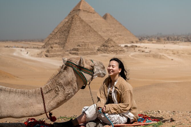 Giza Pyramids Photoshoot with Jumping Horse, Camel and Sphinx - Meeting the Great Sphinx up close