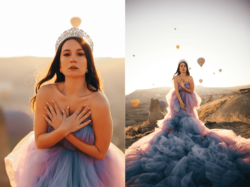Göreme: Cappadocia Satin Flying Dress Rental - The dress is the subject, not just an accessory
