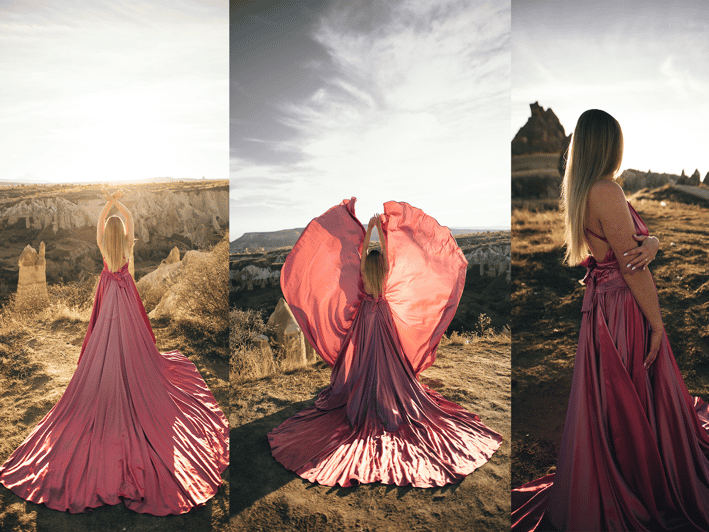 Göreme: Cappadocia Satin Flying Dress Rental - What the service is like in practice