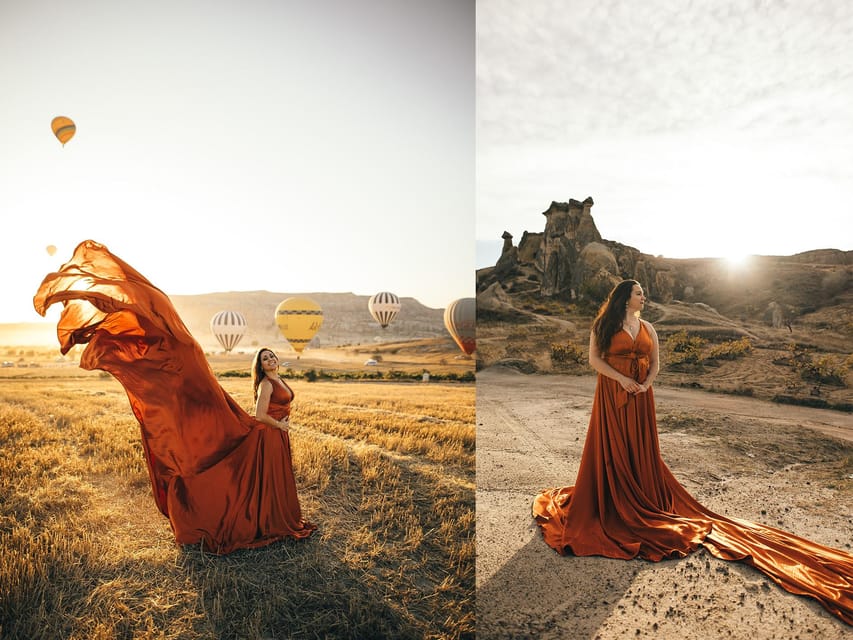 Göreme: Cappadocia Satin Flying Dress Rental - Booking details worth checking first