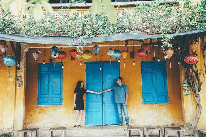 Hoi An Photographer & Vacation Photoshoot – Private Session - Yellow walls and golden alleys