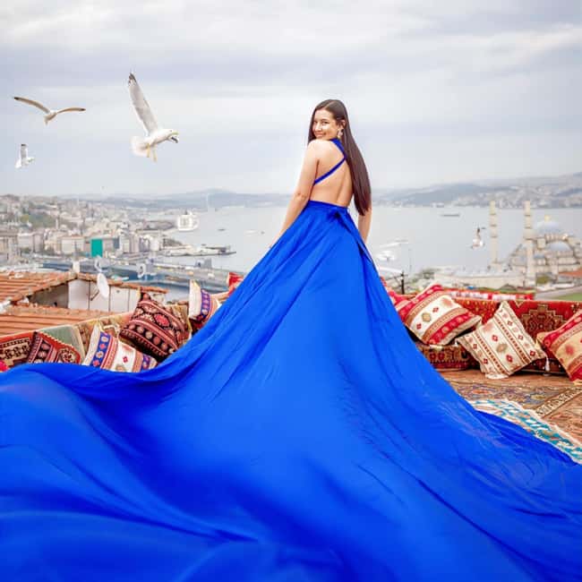 Istanbul: Flying Dress Photoshoot at Rooftop Terrace - The rooftop terrace and flying dress pictures