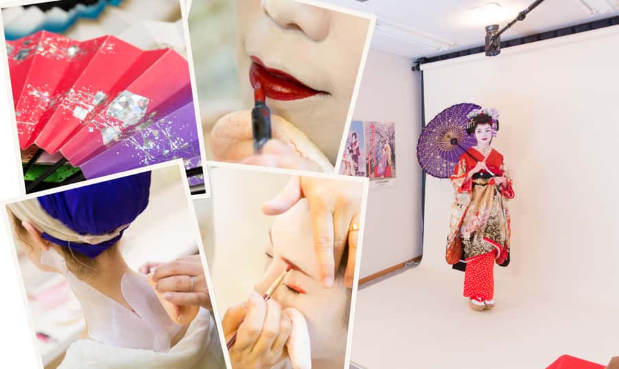 Kyoto: 2-Hour Maiko Makeover and Photo Studio Shoot - Choosing a kimono with seasonal meaning