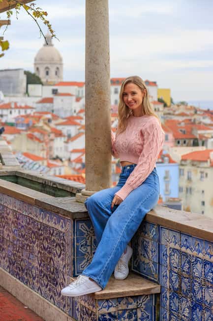 Lisbon: Photoshoot + Video in Alfama | Santa Luzia - Miradouro de Santa Luzia: Tiles, Views, and a More Romantic Mood